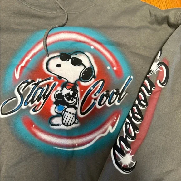 Kohl's Gray Snoopy Stay Cool Hoodie - Picture 2 of 3